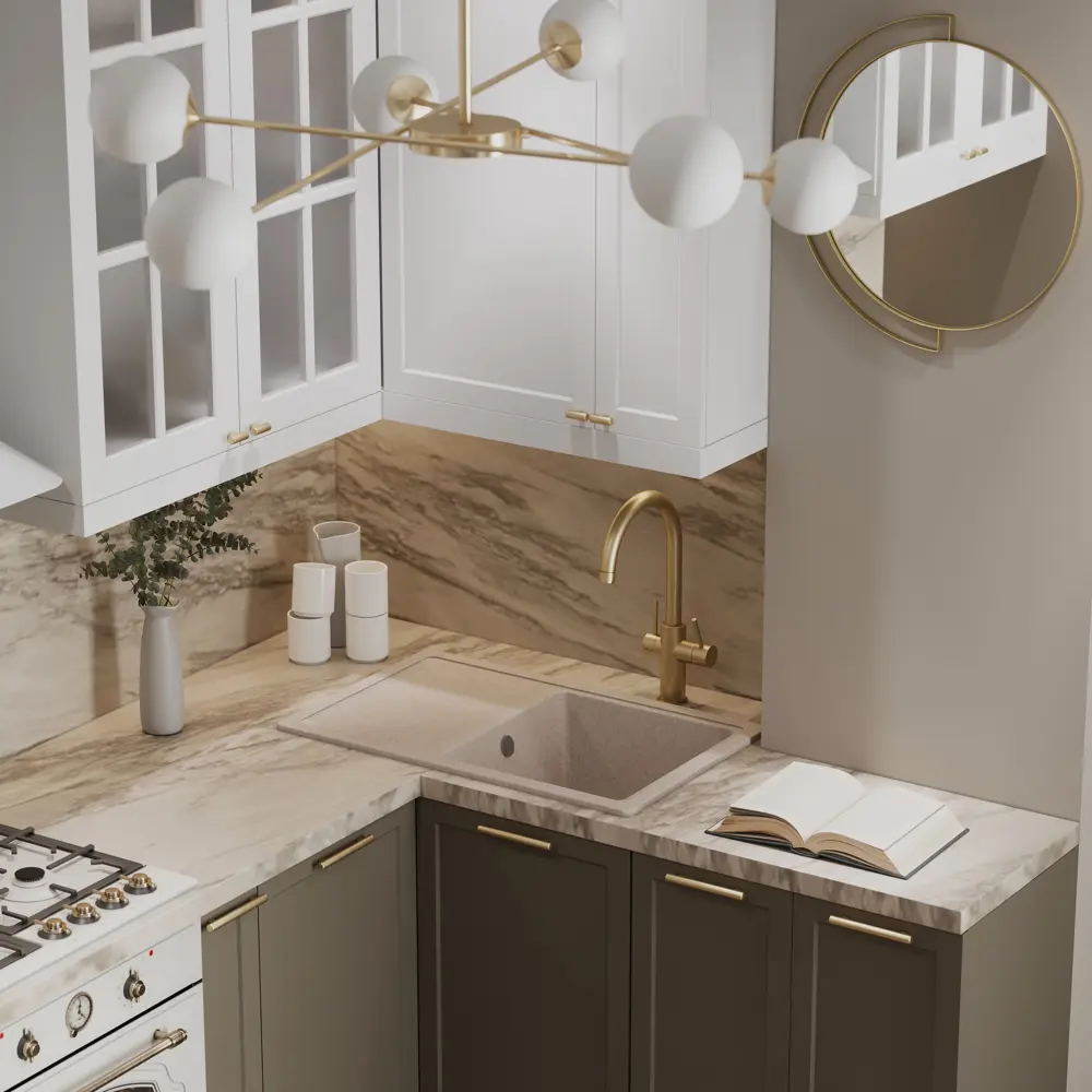 Фасад для кухонного шкафа Ньюпорт 59.7x102.1 см Delinia ID МДФ цвет топо STLM-2152488 - Вид №8