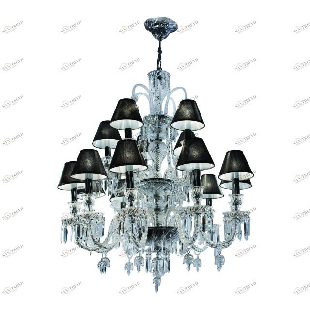 Люстра Elegance прозрачная 5791 PUSHA ДИЗАЙНЕРСКИЕ, PUSHA, ДВУХЪЯРУСНЫЕ 061524 Прозрачный 