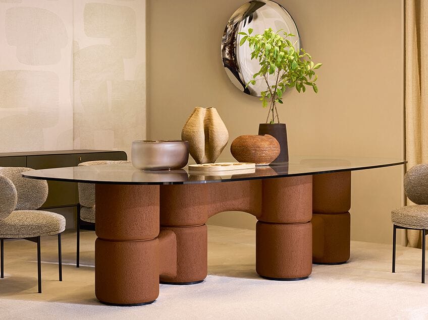 Стол из закаленного стекла с деревянным основанием Gallotti&Radice MOLECOLA ARCH-00150555 - Вид №2