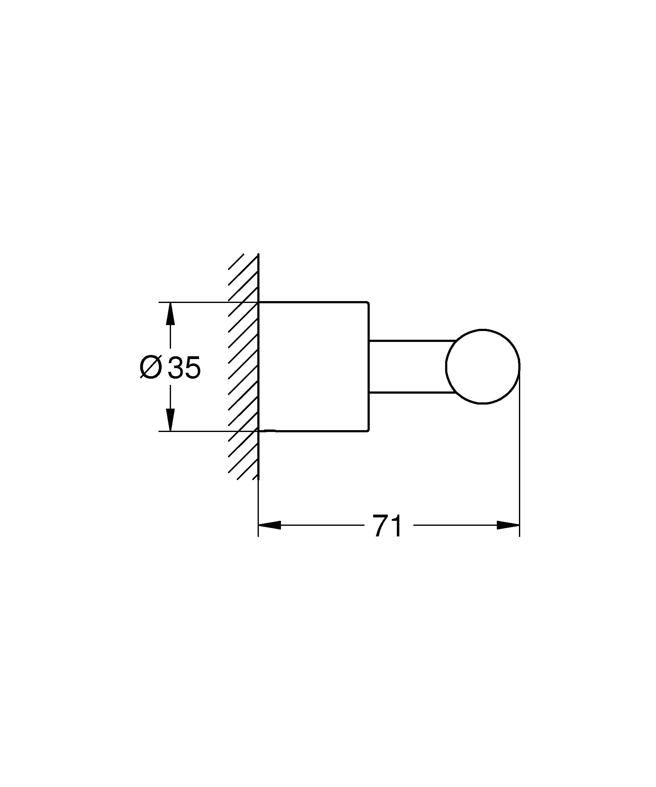 Крючок для одежды GROHE Atrio New, темный графит матовый (40312AL3) - Вид №1