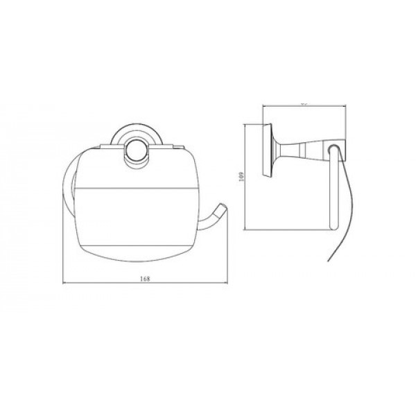 Бумагодержатель с крышкой RUSH Balearic 39111 sun-id-561090 - Вид №1