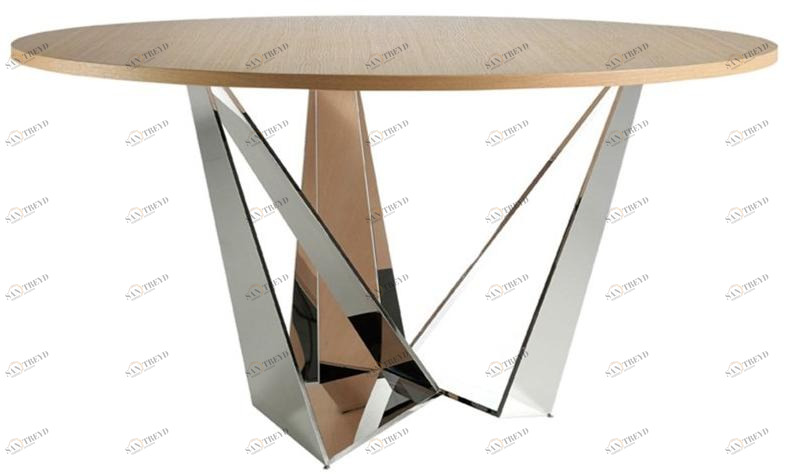 Angel Cerdá Круглый стол для гостиной из стали и дерева Nature life 1042.02 Angel Cerda