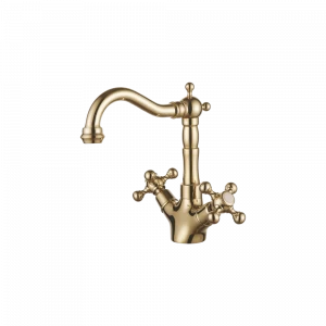 GZ 09012E Смеситель для раковины двухвентильный Ganzer Золото