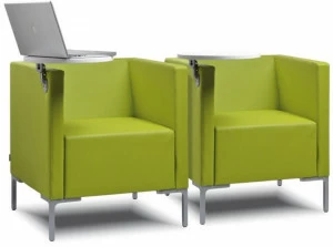 TALIN Кресло со столом из мягкой ткани Cubis