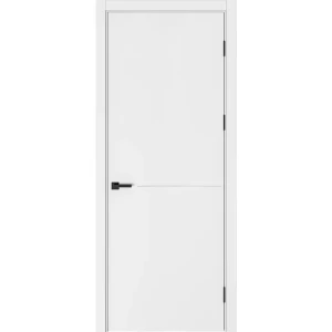 Дверь межкомнатная глухая Николь 60x220 см эмаль цвет белый с замком и без петель