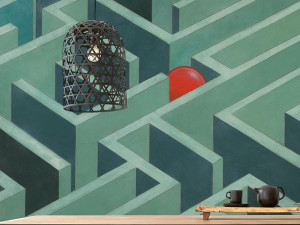 Геометрические тематические обои, экологически чистые