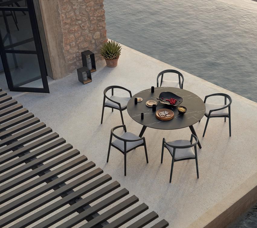 MNST967 Обеденный стол teak nero 264см x 118см Manutti Torsa - Вид №5