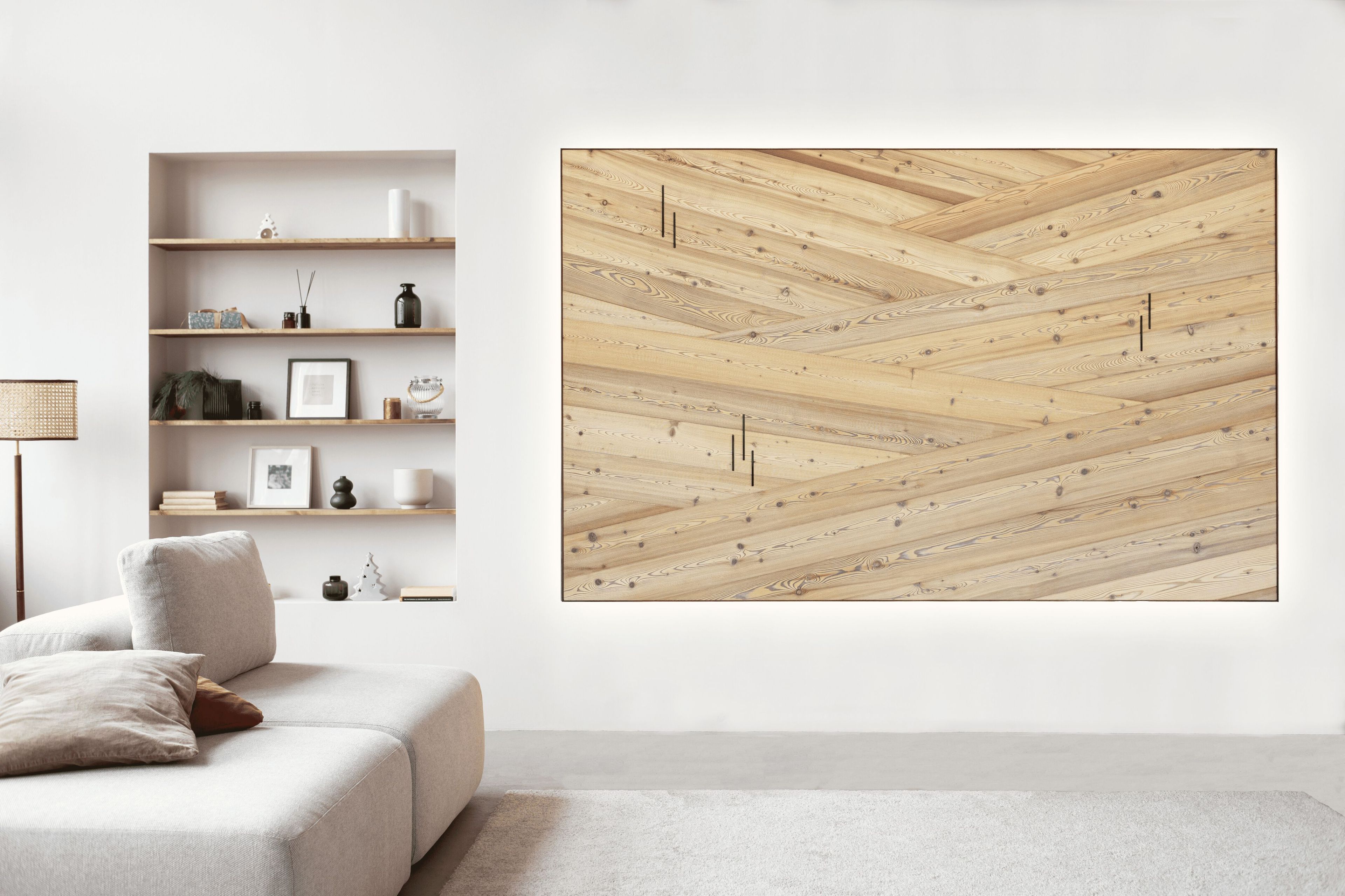 Яркая декоративная панель из лиственницы Mobart Ben Woodframe ARCH-00081955 - Вид №1