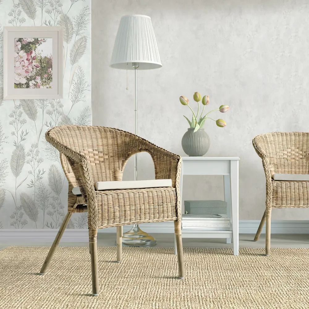 Обои флизелиновые Belvinil Ботаника зеленые 1.06 м 0458-71 STLM-2127087 - Вид №4