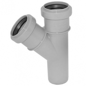 Тройник канализационный ПВХ Д40х40мм 90 градусов Политек 6280 - Вид №1