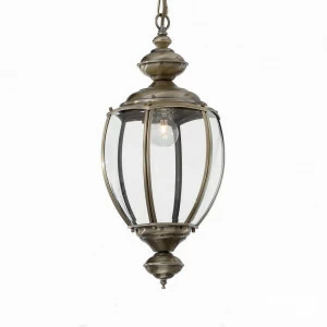 Подвесной светильник бронзовый Norma Brunito Norma SP1 Brunito IDEAL LUX ДИЗАЙНЕРСКИЕ, ФОНАРЬ 00-3889700 Бронза;прозрачный