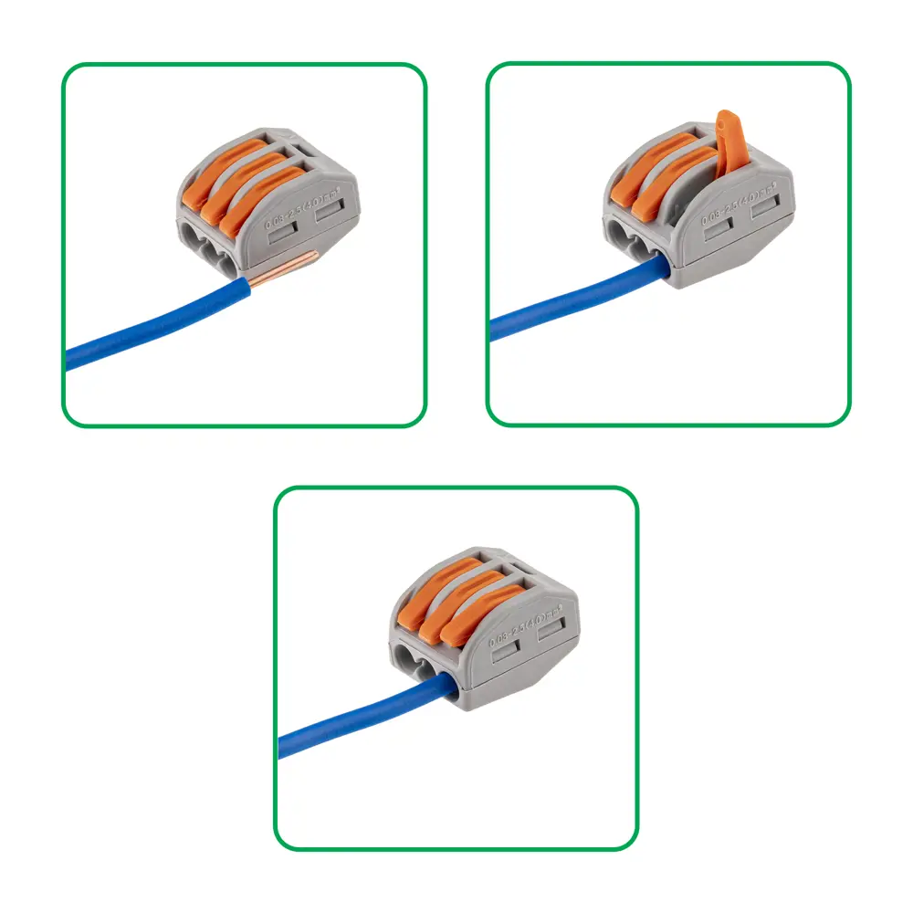 Клеммы соединительные монтажные с рычажком Duwi СМК 222-413 3-проводные 4мм² серые 5шт 26610 5 STLM-2076983 - Вид №4