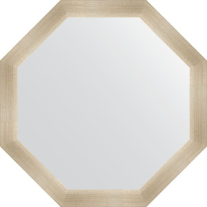 BY 3705 Зеркало в багетной раме - травленое серебро 59 mm EVOFORM Octagon
