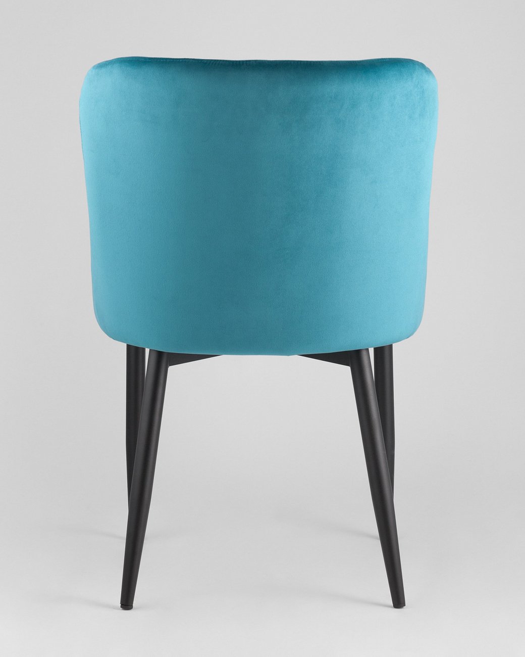 Стул мягкий со спинкой темно-бирюзовый с черными металлическими ножками "Ститч" STOOL GROUP ДИЗАЙНЕРСКИЕ 00-3881931 Голубой  - Вид №4
