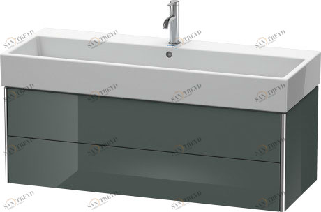 XS419703838 XSquare Тумбочка подвесная Доломитово-серый глянцевый лак Duravit