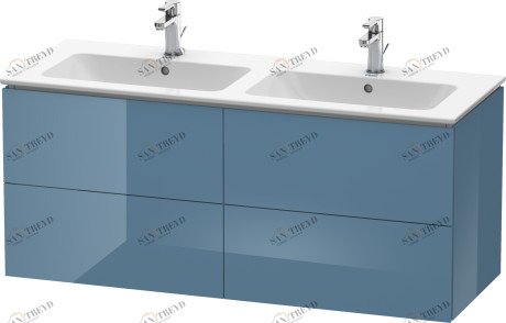 LC625904747 L-Cube Тумбочка подвесная Каменно-синий глянцевый лак Duravit