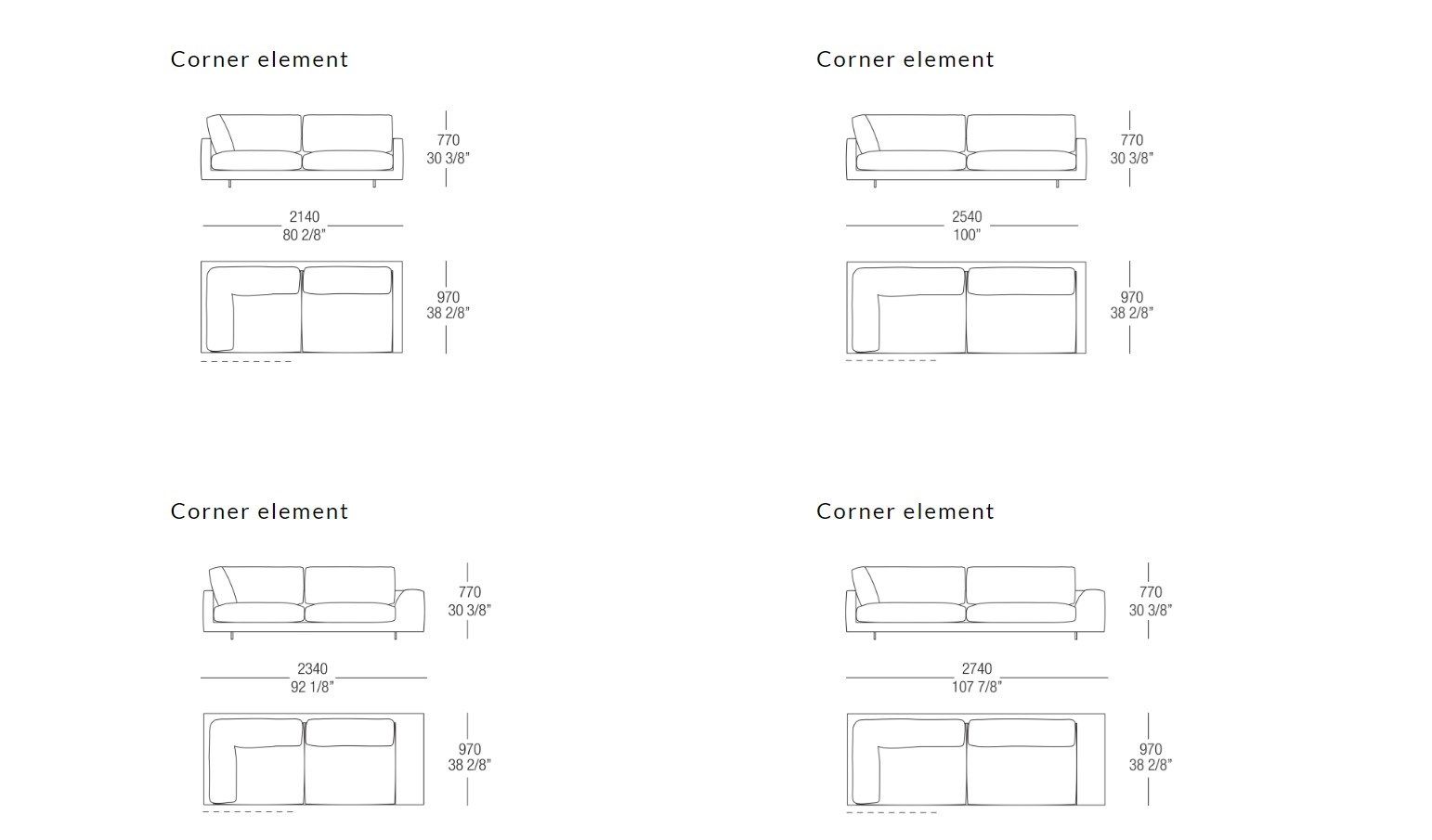 Угловой диван из ткани MisuraEmme ARGO ARCH-00053272 - Вид №13
