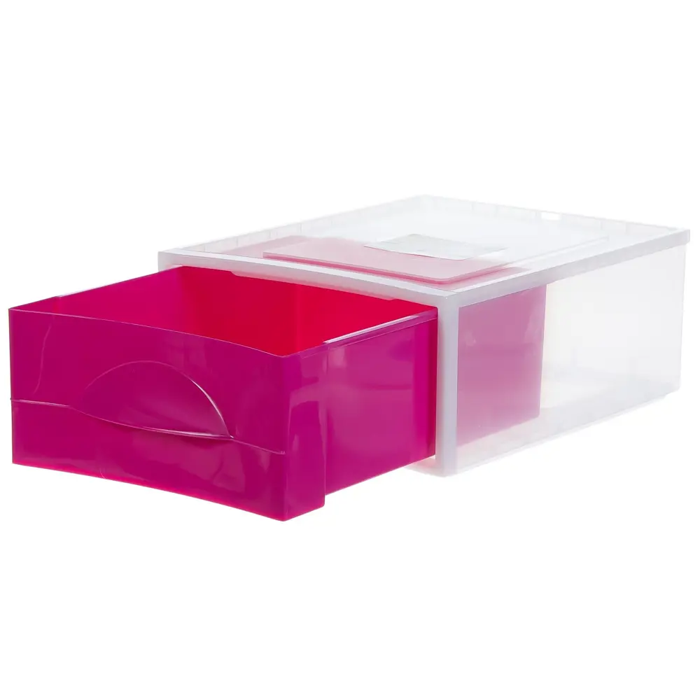 Система хранения Мобиле 34.2x45.7x17.8 см пластик без крышки цвет розовый MARTIKA STLM-2121966 - Вид №1