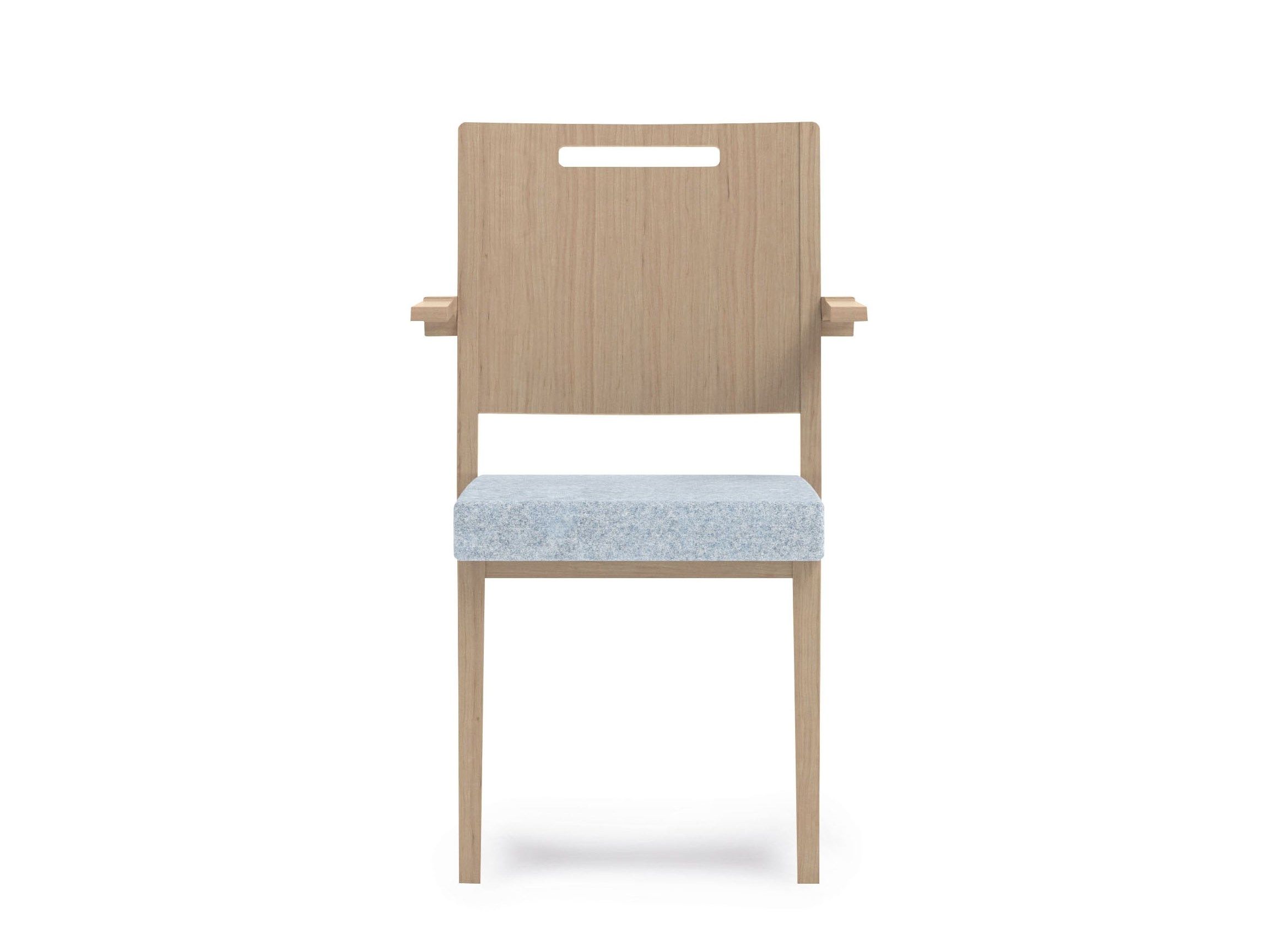 Штабелируемый тканевый стул с подлокотниками PIAVAL ARCH-00062352 - Вид №1