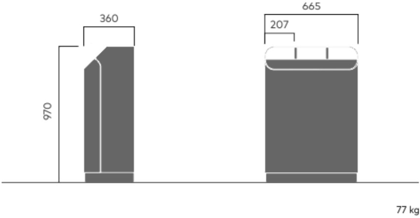 VESTRE Мусорный ящик для раздельного сбора мусора Dialog sun-id-1429466 - Вид №2
