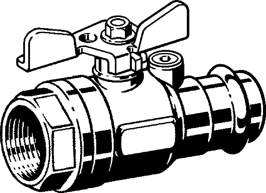 587 468 Модель 2671.3 Трубопроводные системы  Profipress G  Газовые шаровые краны Santreyd  - Вид №1