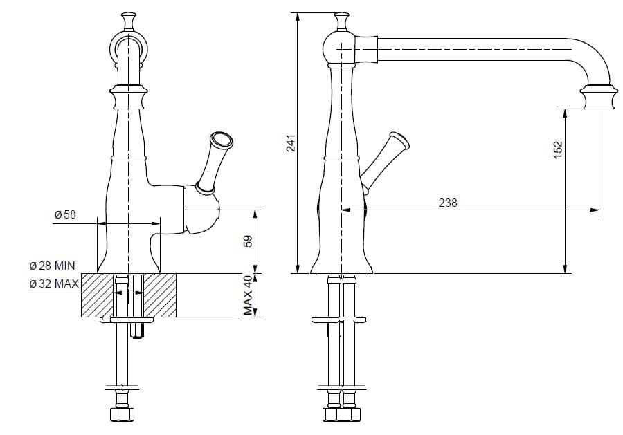 Однорычажный кухонный смеситель с поворотным изливом Gaia Mobili Complements ARCH-00074914 - Вид №1