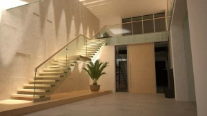 Siller Treppen Самонесущая прямая открытая лестница из дерева и стекла Cantilevered stairs