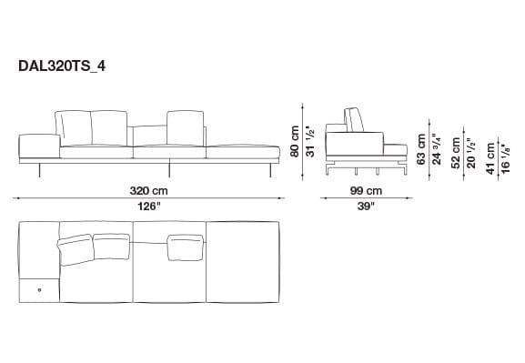 3-местный тканевый диван B&B Italia док ARCH-00033457 - Вид №55