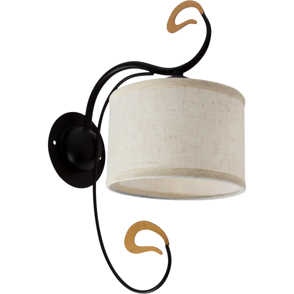 Бра Escada 1xЕ27x60 Вт, металл/текстиль, цвет чёрный STLM-2130960 - Вид №1