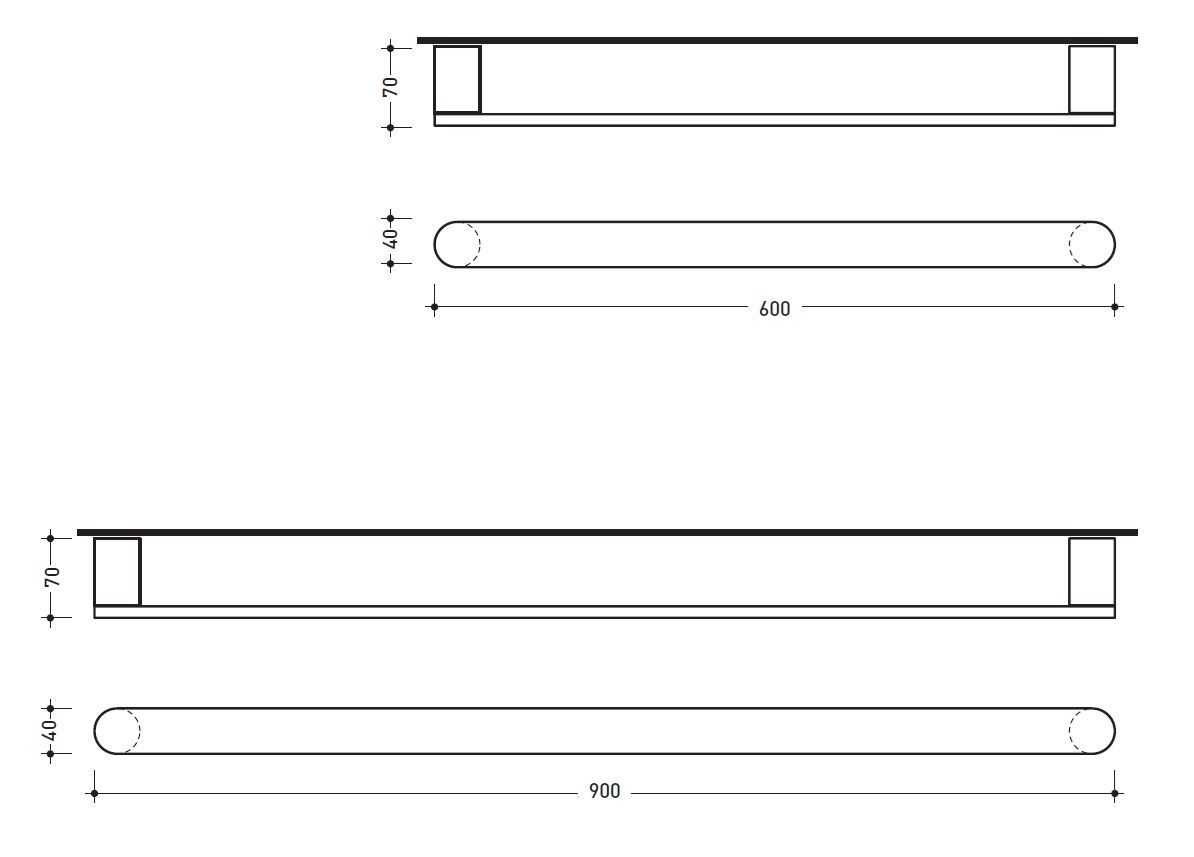 Держатель для полотенец из хромированного металла Ceramica Flaminia Two ARCH-00106125 - Вид №3