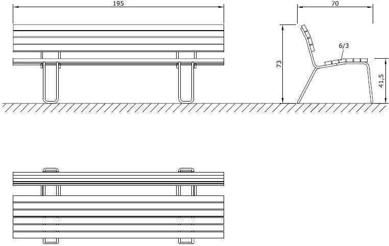 Euroform W Деревянная скамейка со спинкой  22  - Вид №2