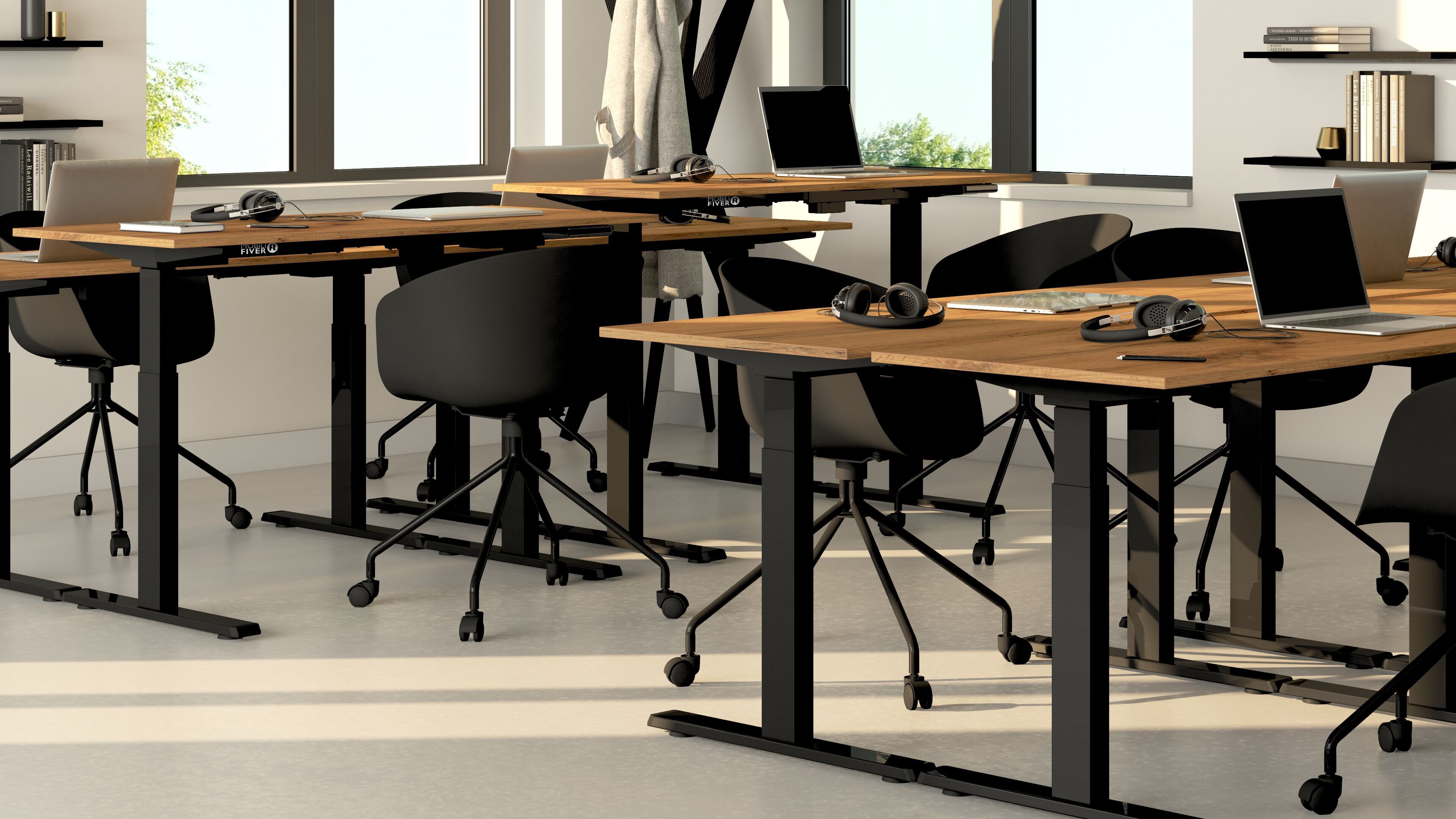 Прямоугольный стол с регулируемой высотой в меламине с электрическим движением Mobili Fiver Clara ARCH-00141252 - Вид №20