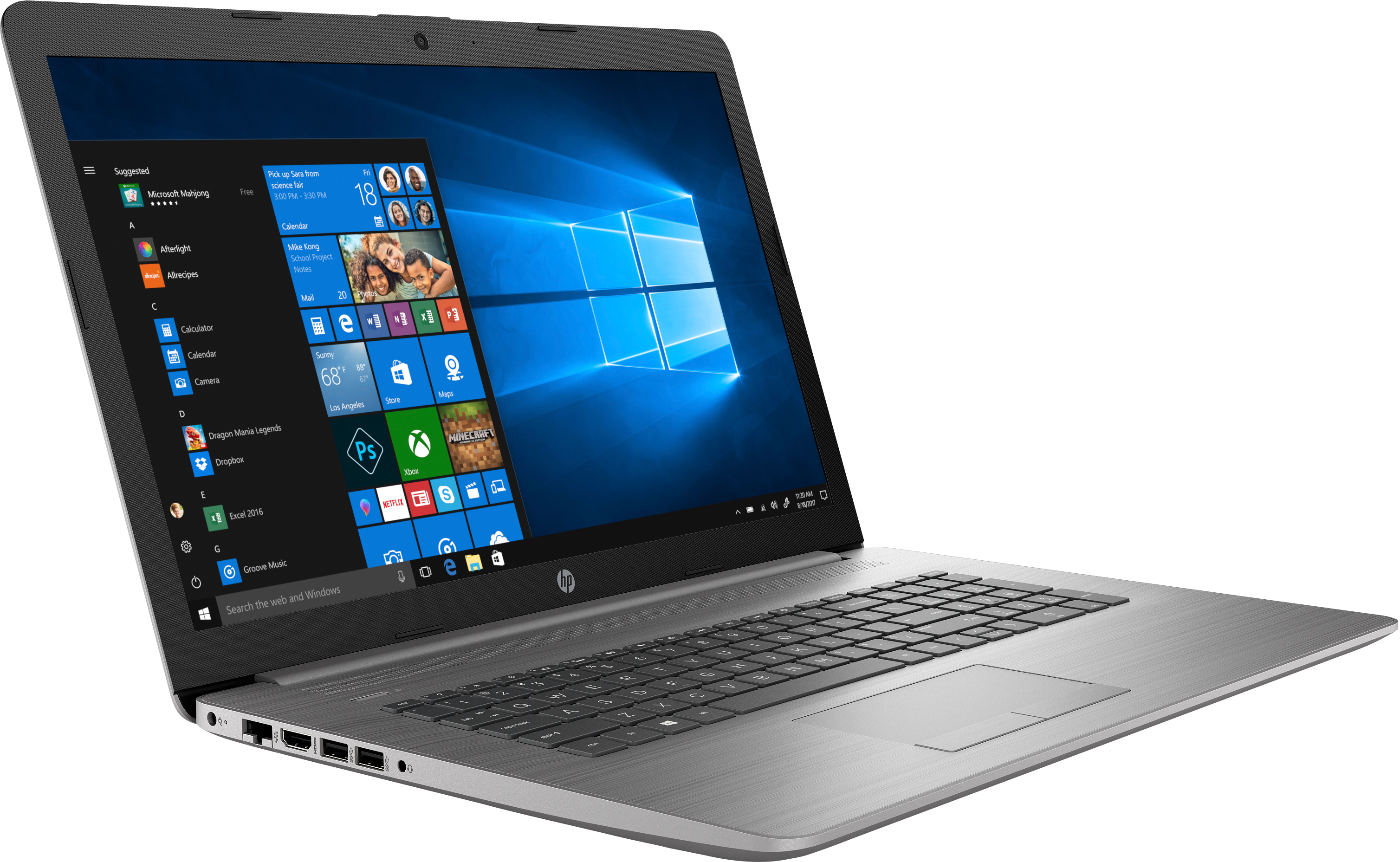 9HP75EA#ACB 470 g7 17.3"(1920x1080)/intel core i5 10210u(1.6ghz)/8192mb/256ssdgb/nodvd/ext:amd radeon 530(2048mb)/41whr/war 1y/2.36kg/asteroid silver/dos HP Santreyd  - Вид №2