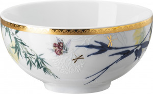 10654608 Rosenthal Салатник индивидуальный Rosenthal Турандот 12см, фарфор, белый, золотой кант Фарфор