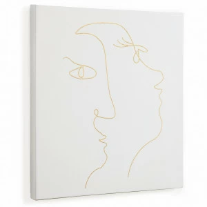Картина на стену белая 50х50 см "Профиль" Nisma от La Forma LA FORMA NISMA 343104 -