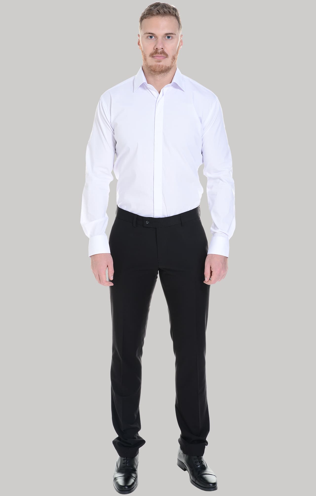 62465 Рубашка мужская  white El-Risto  Корпоративная одежда  размер 41/176-182  - Вид №5