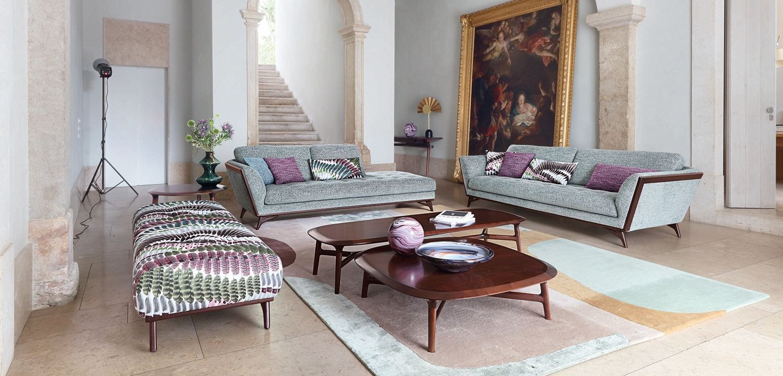 Круглый журнальный столик из МДФ ROCHE BOBOIS Лебедка ARCH-00011572