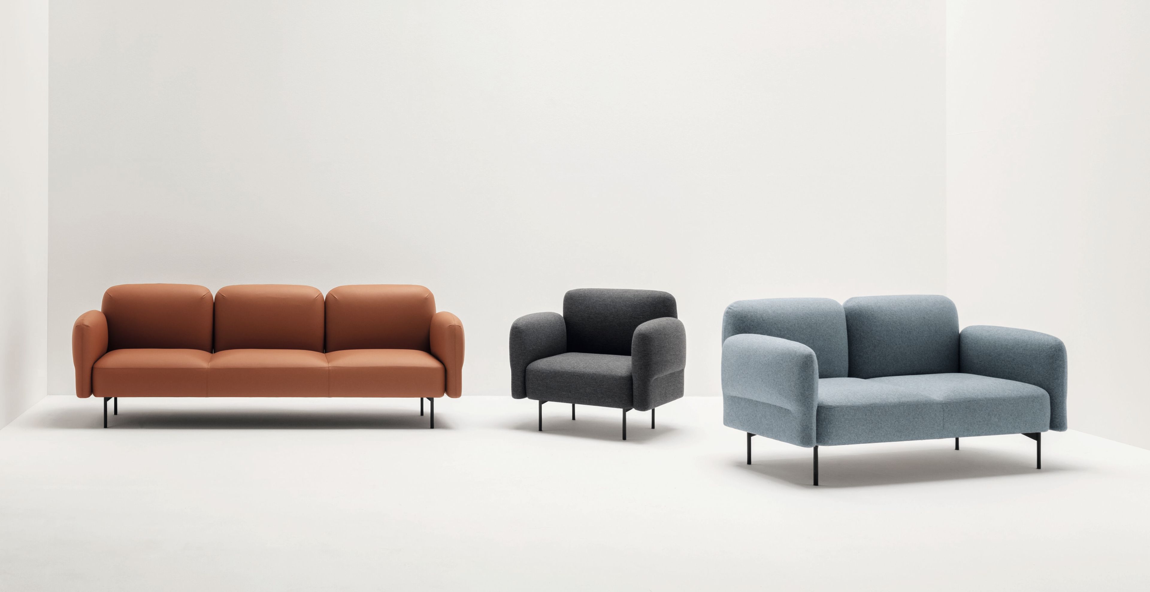 2-местный тканевый линейный диван Martex Bold ARCH-00143942 - Вид №1