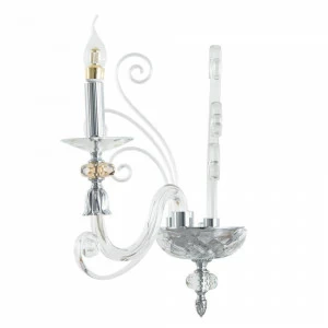 Бра хрустальное хром Divinare 8821/02 AP-1 DIVINARE СВЕЧА 00-3928948 Прозрачный;хром
