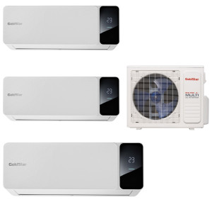 9244176 Кондиционер настенный мультисплит-система GoldStar GSA3OI-FM/out-21HN8 + FM/in-07+07+12HN8 белый