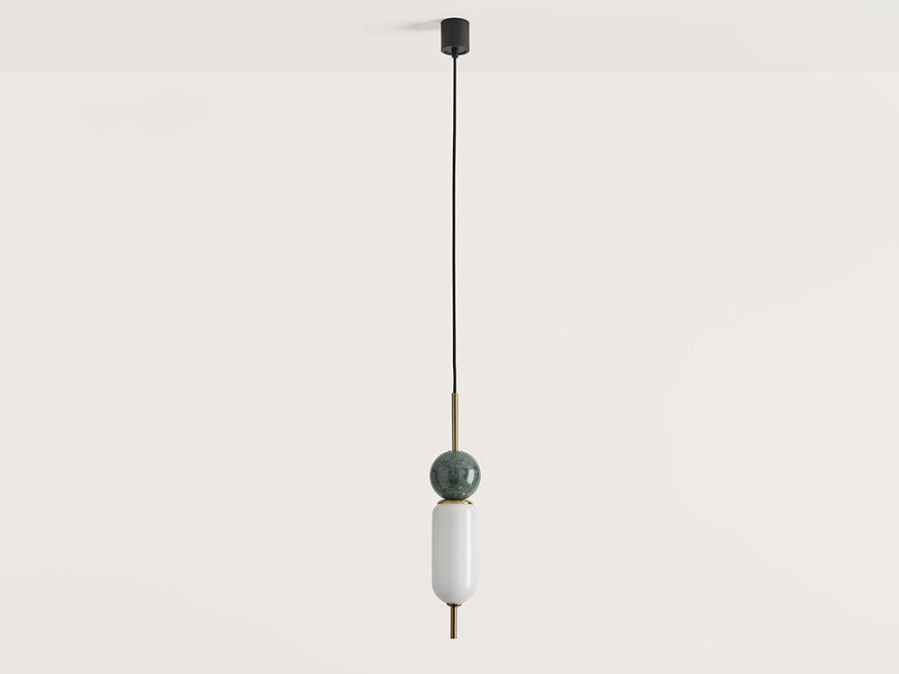 092078 Подвес золотой - зеленый мрамор Aromas del Campo Anet 