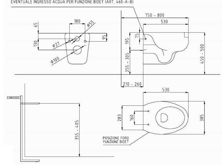 Подвесной туалет в витрине Thermomat Classic ARCH-00074464 - Вид №2