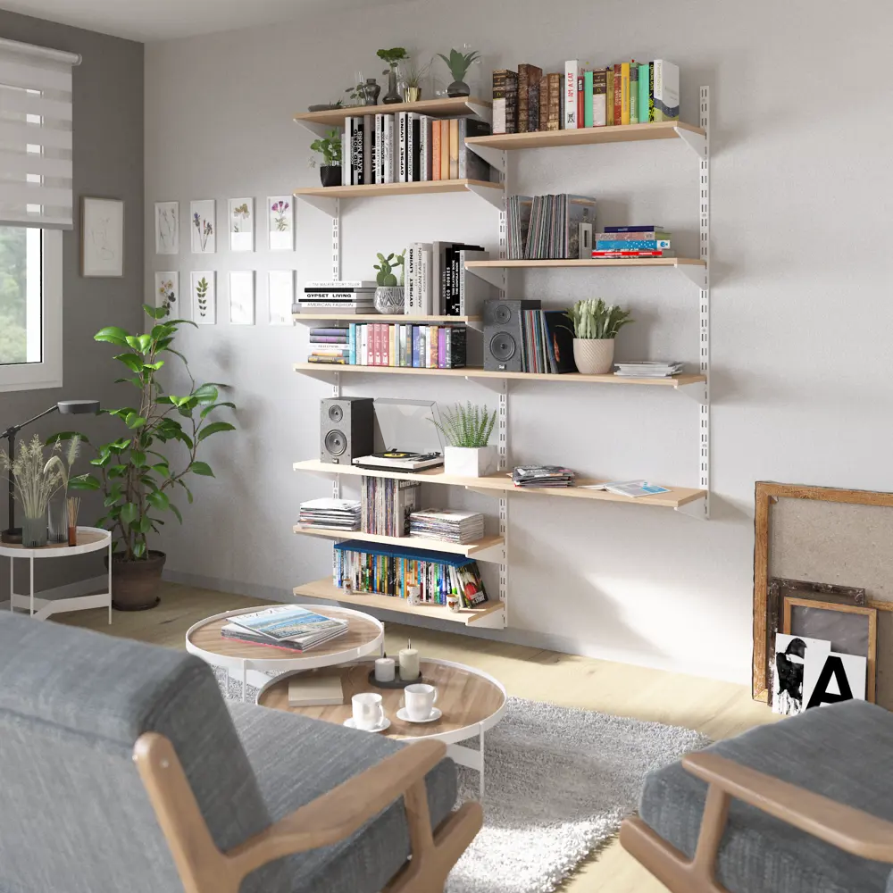 Крюк на перфопанель Spaceo 4 см пластик цвет белый 10 шт STLM-2086578 - Вид №6