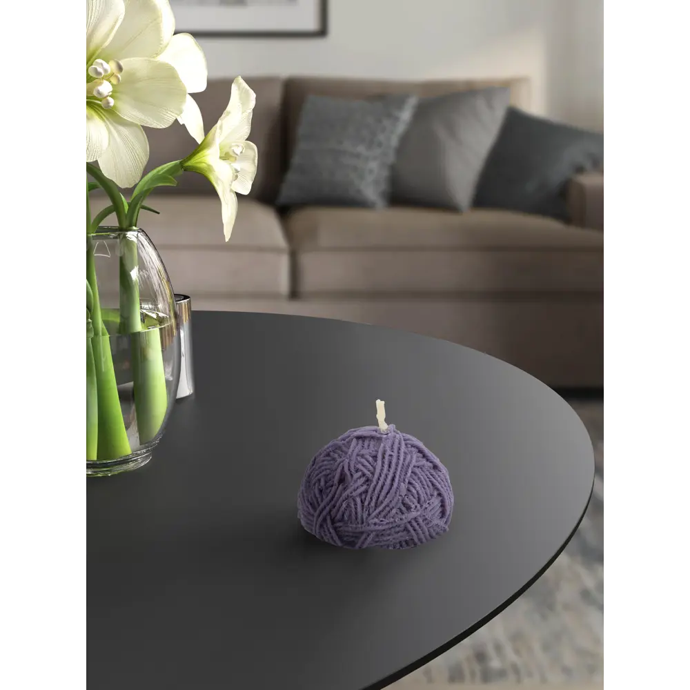 Свеча формовая Полуклубочек с нитками цвет мультиколор 5 см Santreyd STLM-2190680 - Вид №3