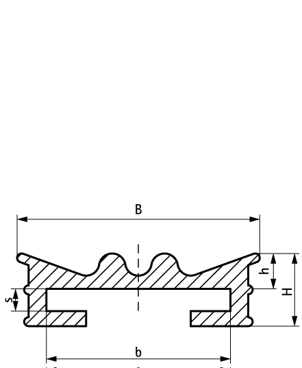 0840304 BIS Звукоизолирующий резиновый профиль звукоизолирующий вкладыш walraven  - Вид №1