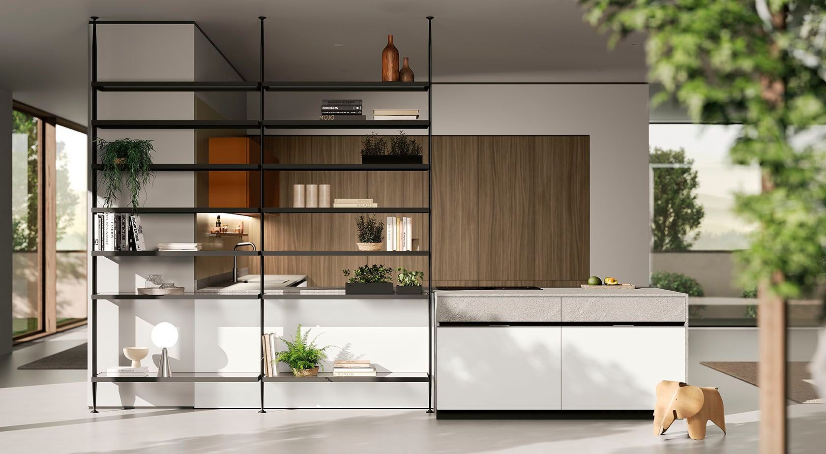 Встроенная кухня с полуостровом Febal Casa Origina ARCH-00062587 - Вид №17