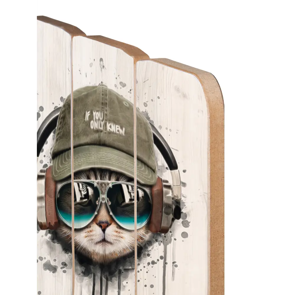 Картина на МДФ Кот хипстер 30x40 см POSTERMARKET STLM-2169949 - Вид №1