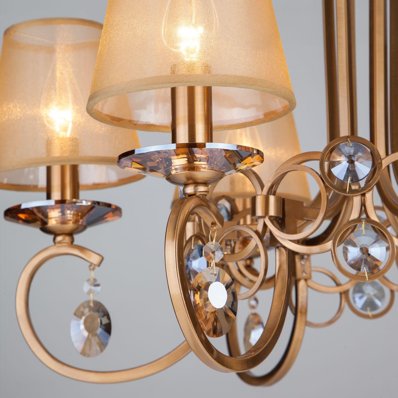 Подвесная люстра Bogates Granta 292/6 Strotskis BOGATES ДИЗАЙНЕРСКИЕ, GRANTA 187531 Золотой  - Вид №3