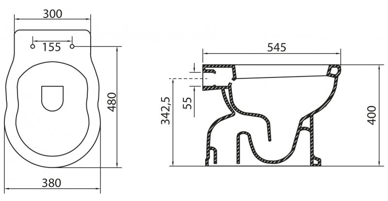 Унитаз приставной BelBagno BOHEME вертикальный выпуск Приставной унитаз напольный Белый BELBAGNO Boheme Китай - Вид №1