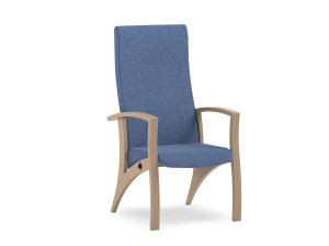 Стул из ткани с высокой спинкой